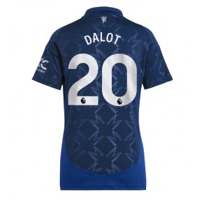 Manchester United Diogo Dalot #20 Udebanetrøje Dame 2024-25 Kort ærmer